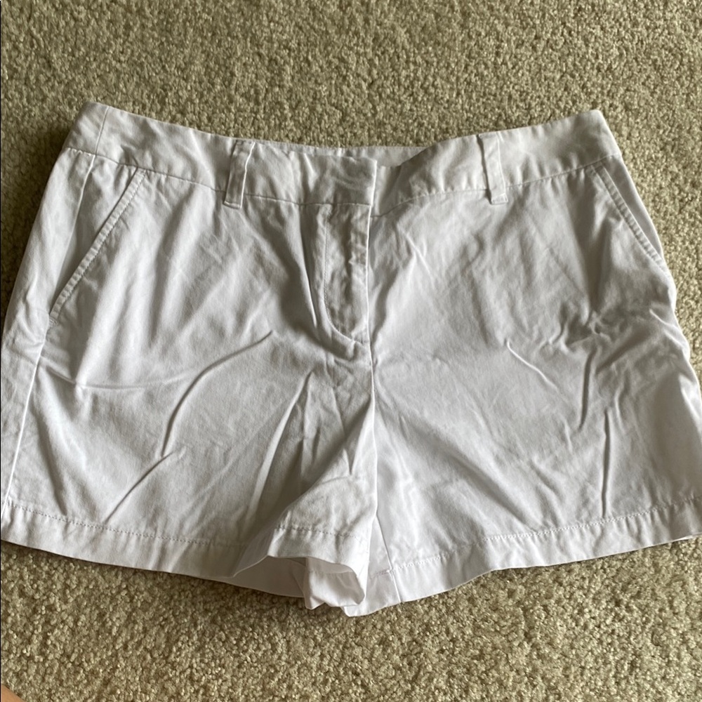 Ann Taylor White Shorts Relaxed Fit Cotton
